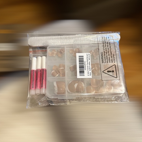 French Tip Press On Nails for Toe With Nail Glue, 6 Sets Toe Nail Tips Glue on - Picture 14 of 15